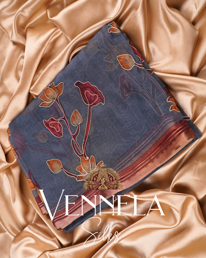 ORGANZA EMBROIDERY SAREES